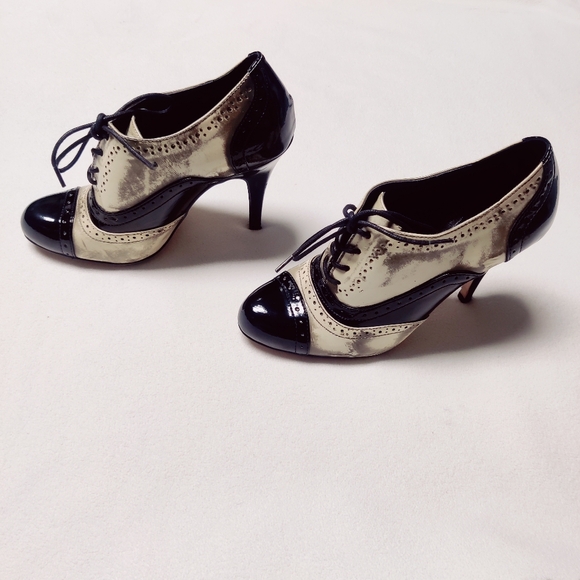 Aldo Tuxedo Oxford High Heels Shoes Women's Size 38 or 7.5 US - Picture 3 of 13